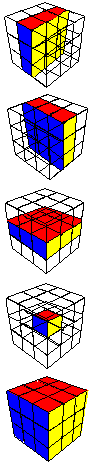 Five Rubik's Cubes